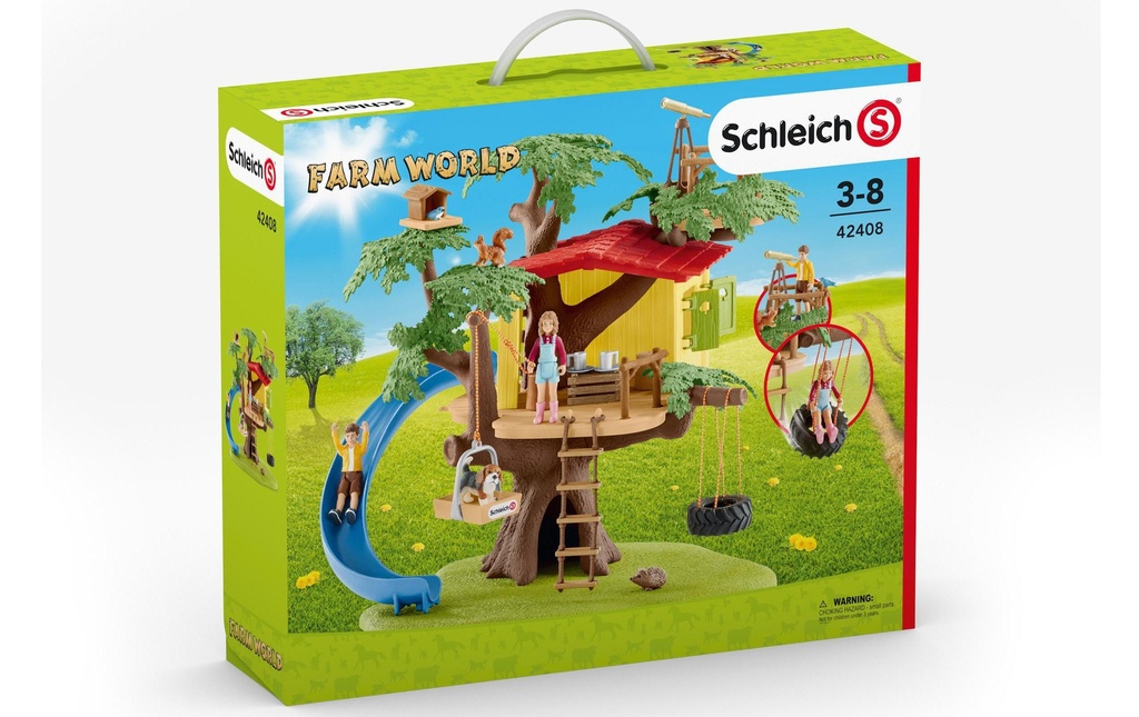 Schleich Ensemble de pions Farm World Maison d'arbre d'aventure