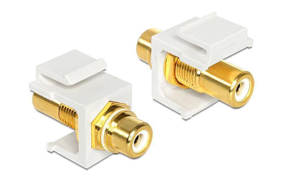 Delock Module Keystone Cinch plaqué or, blanc