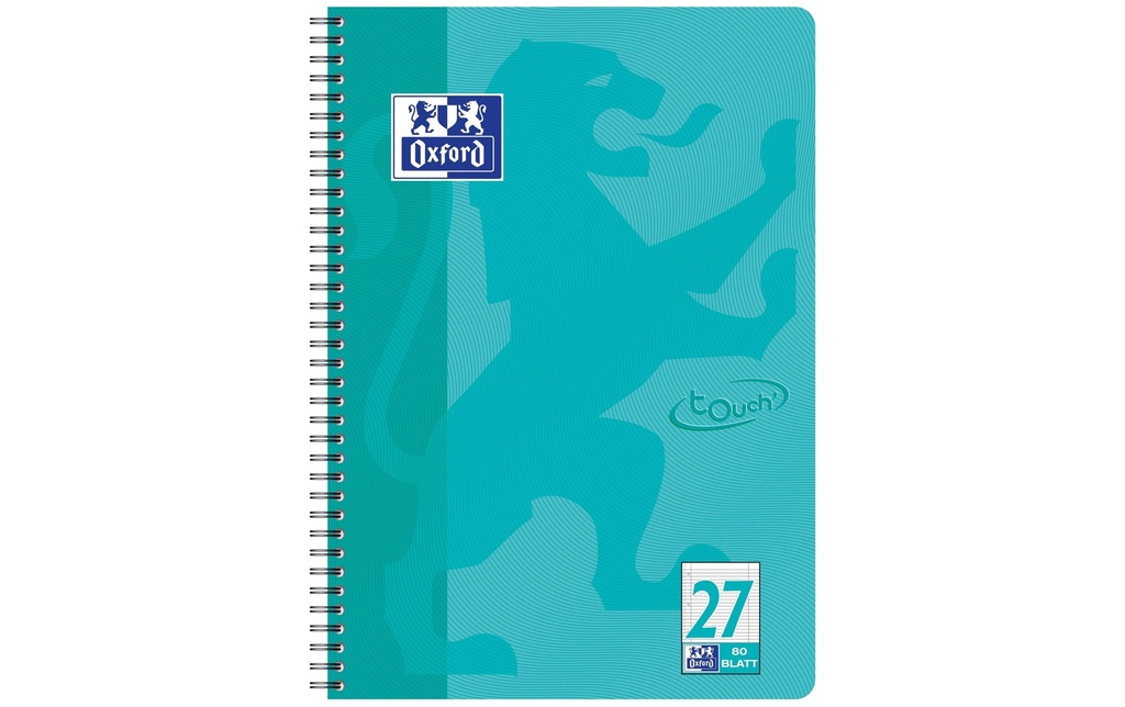 [266086492] OXFORD Bloc collège Touch A4 L27 aqua (160 pces)