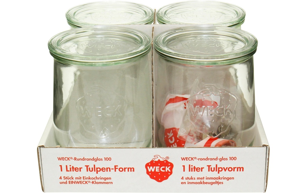 Weck Set de bocaux de conservation 1000 ml
