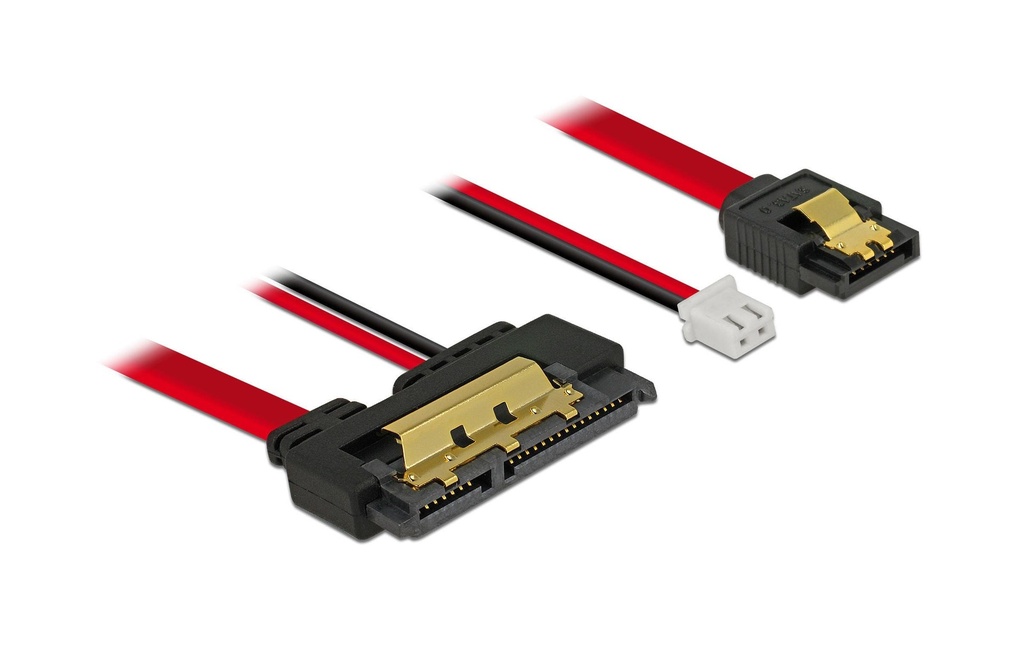Delock Câble combiné SATA3 Courant à 2 broches, 10 cm