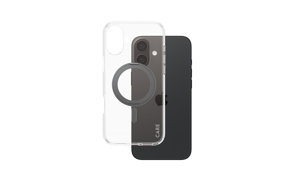 CARE Coque arrière Feature Kickstand iPhone 16 Plus Noir