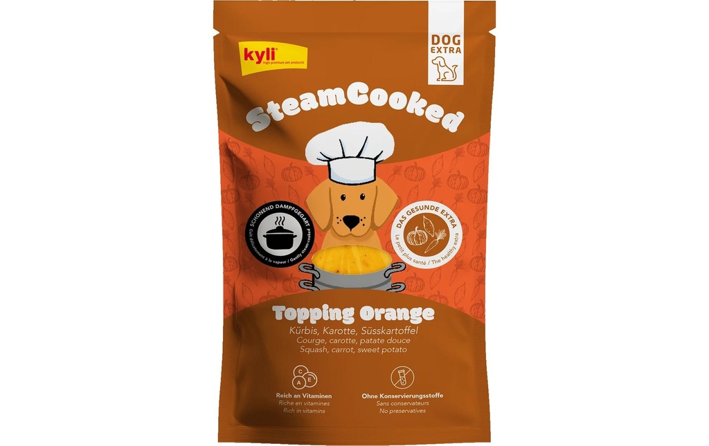 kyli Alimentation humide SteamCooked Topping Orange, 200 g