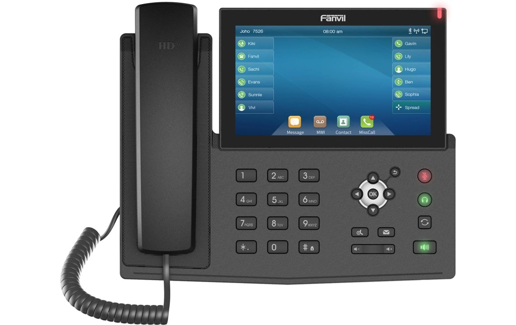 Fanvil Téléphone de bureau X7 V2 Noir