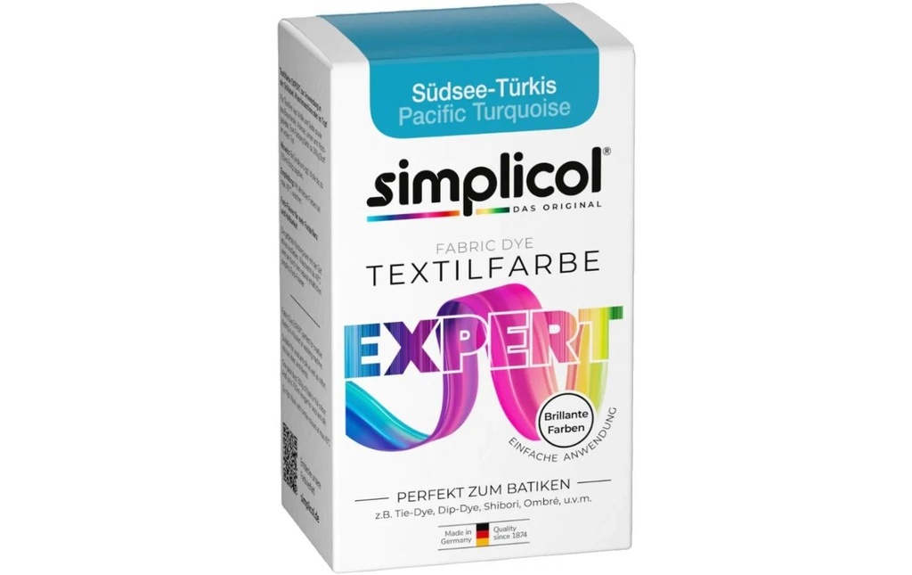 Simplicol Peinture pour textile Expert Turquoise des mers du Sud, 150 g