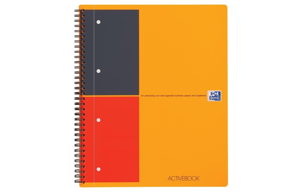 [266102994] OXFORD Activbook A4+ 6mm ligné orange (160 pces)