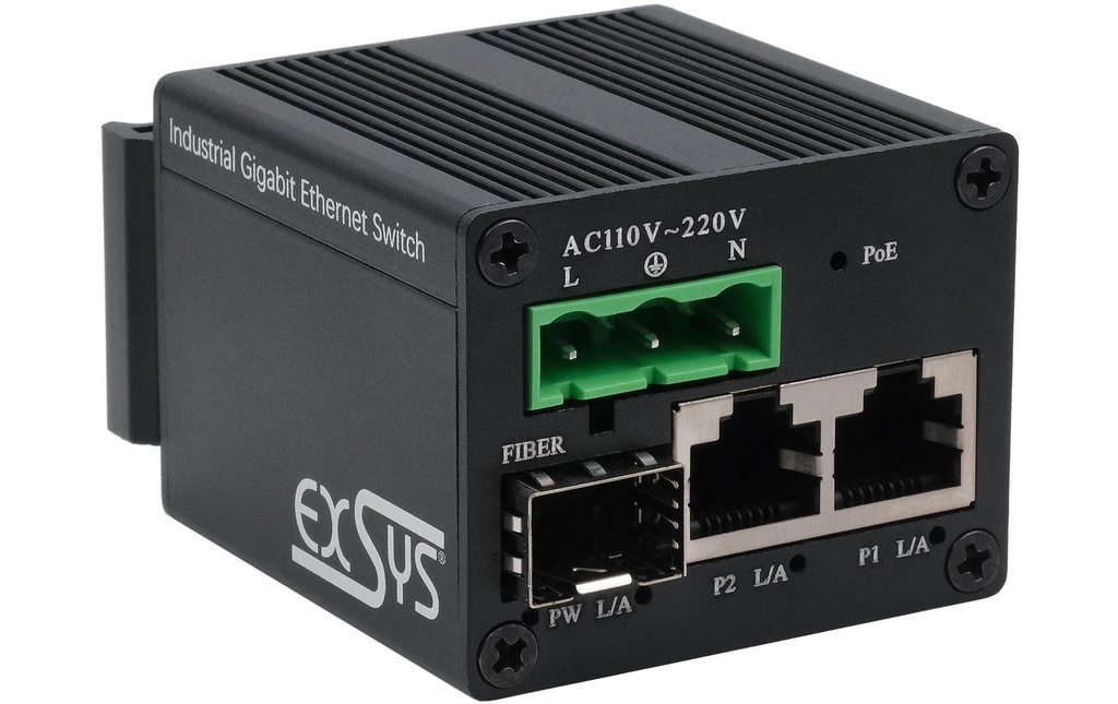 Exsys PoE+ Switch EX-62010POE-SFP 3 ports