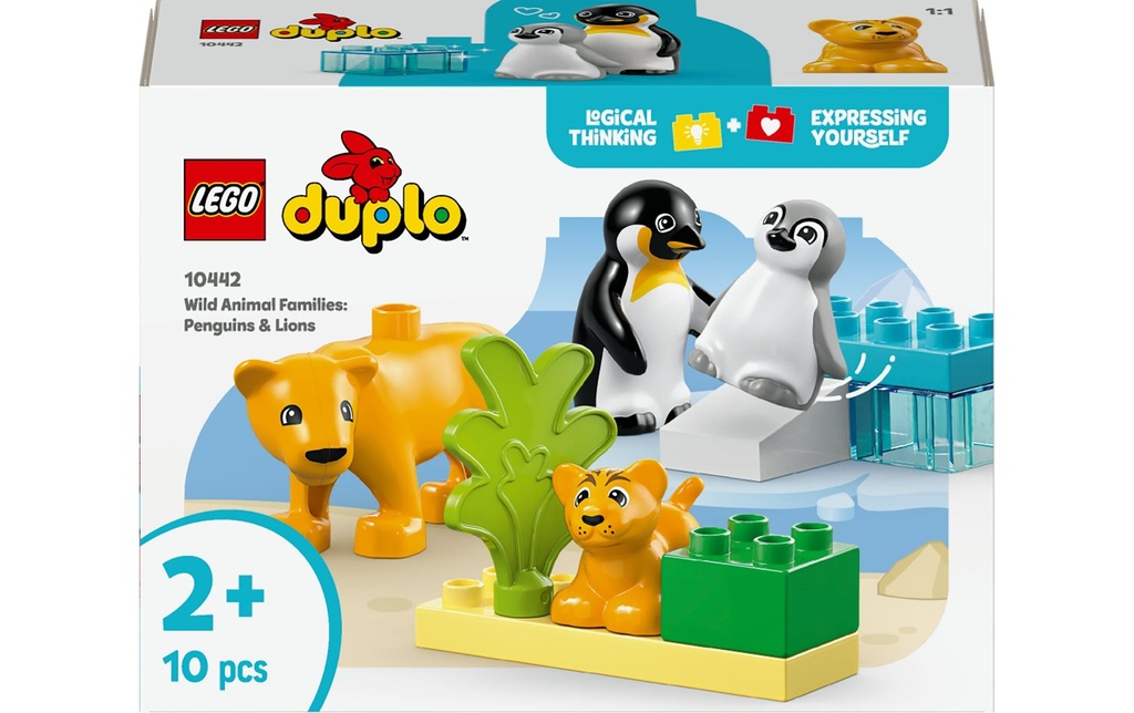 LEGO® DUPLO® Familles d'animaux sauvages Pingouins et lions 10442