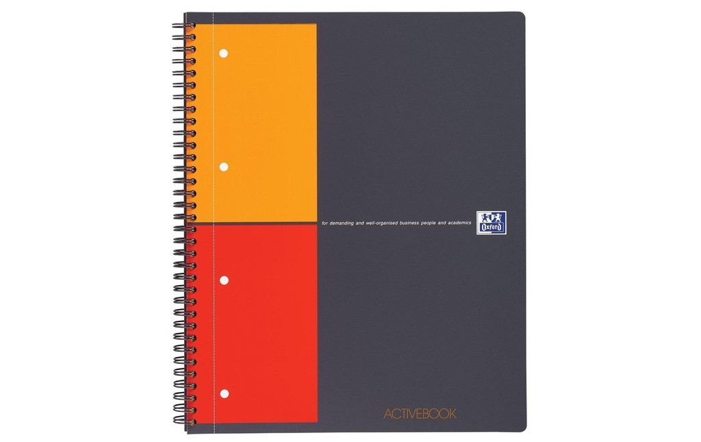 [266104329] OXFORD Activebook A4+ 5mm quadr.gris (180 pces)