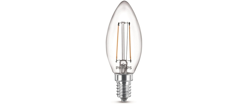 Philips Lampe LEDcla 25W E14 B35 WW CL ND 2PF Blanc chaud (WW)