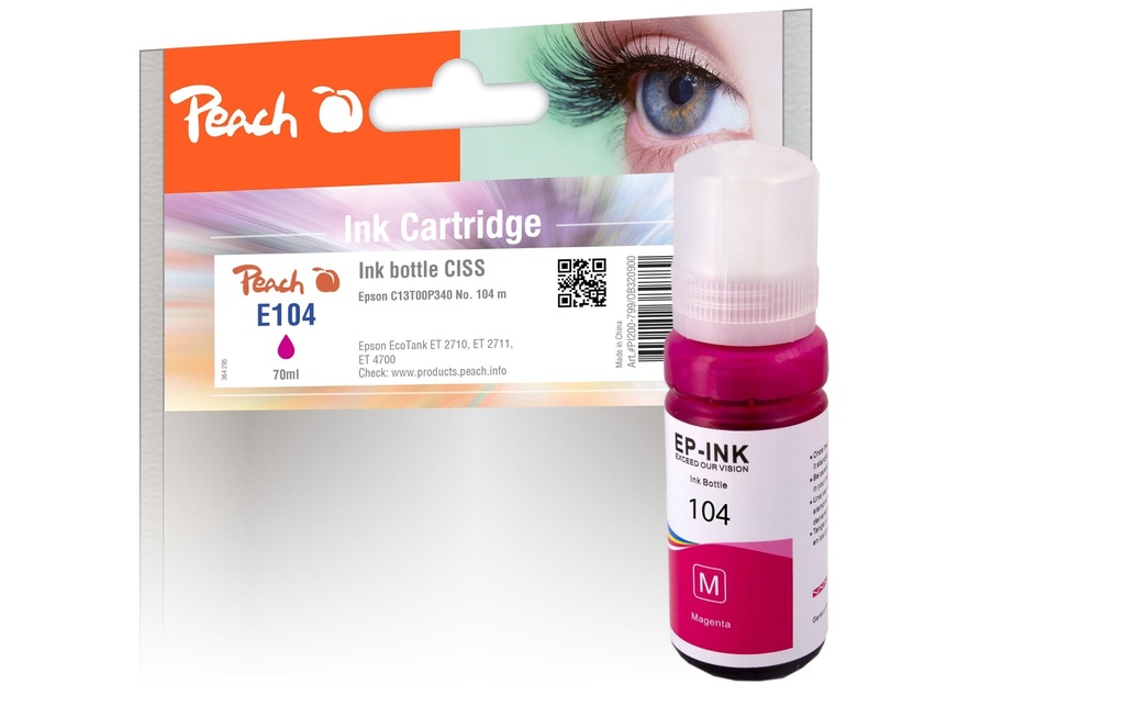 Peach Encre Epson 104 (C13T00P340) Magenta