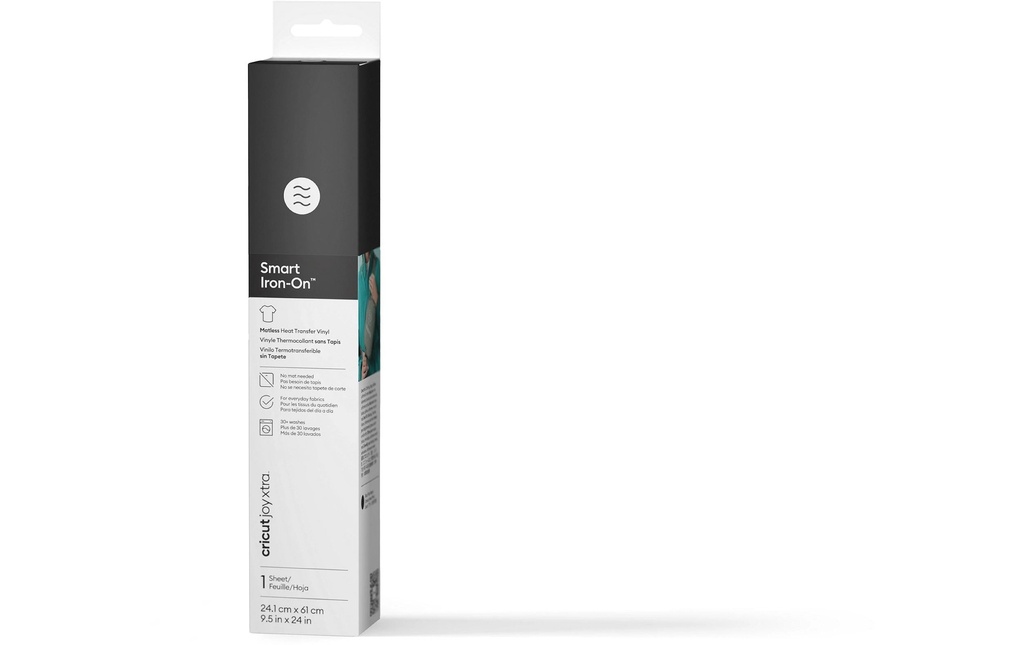 Cricut Film thermocollant Joy Xtra Smart 24,1 x 61 cm, Noir