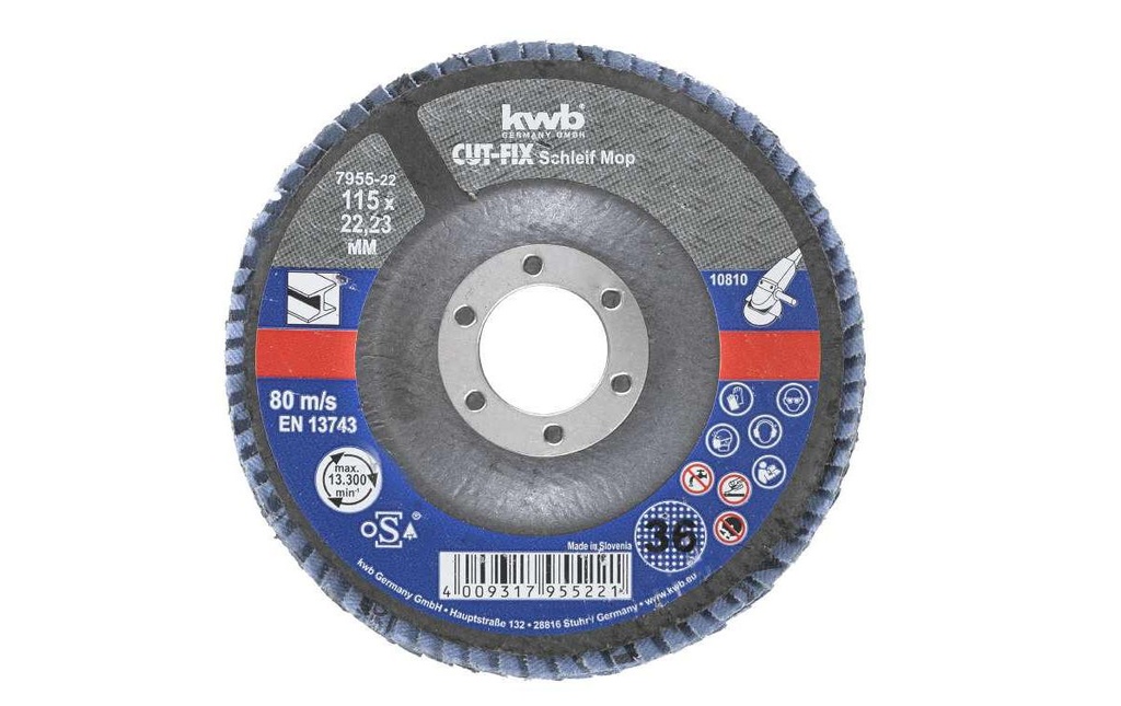 kwb Disque abrasif Métal 115 mm K36