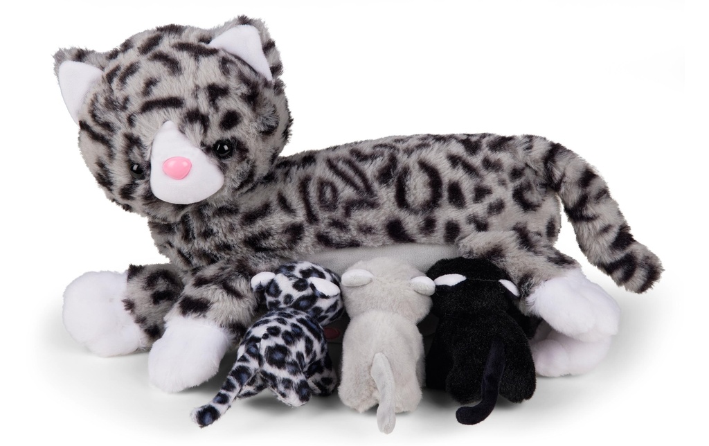 Mamanimals Animal en peluche Mama Cat & Babies 25 cm