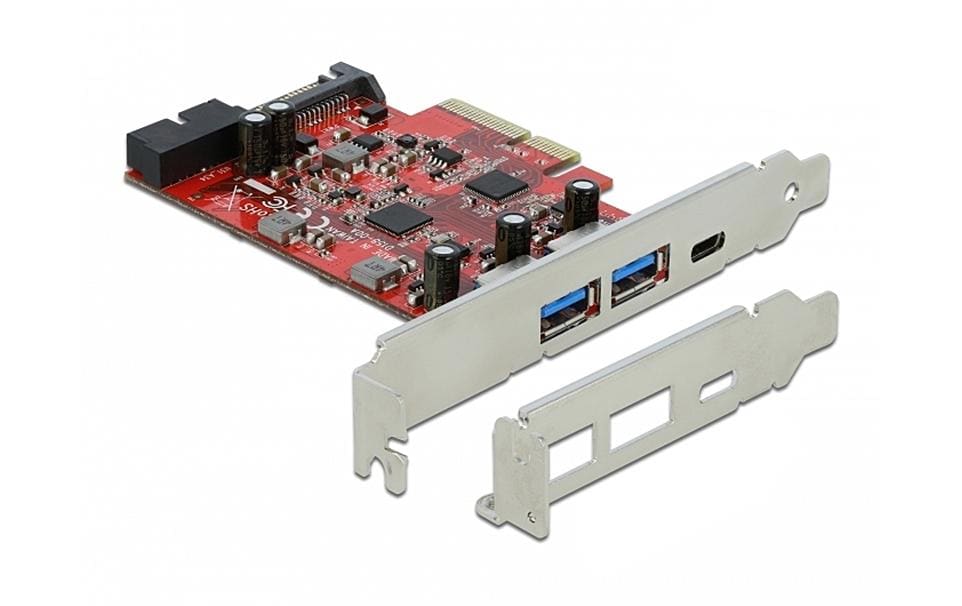 Delock Carte PCI Express USB-C / USB-A / interne USB 5 Gbps