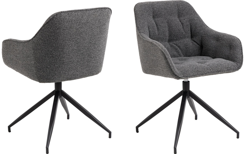 AC Design Chaise Brooke Monza2, 1 pièces, anthracite
