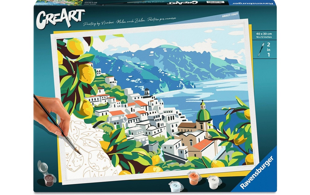 Ravensburger Set de peinture CreArt Côte Amalfitaine 40 x 30 cm