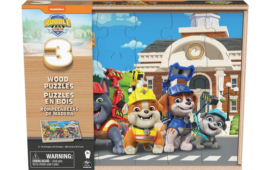 Spinmaster Puzzle en bois Jeu de 3 Rubble et Crew