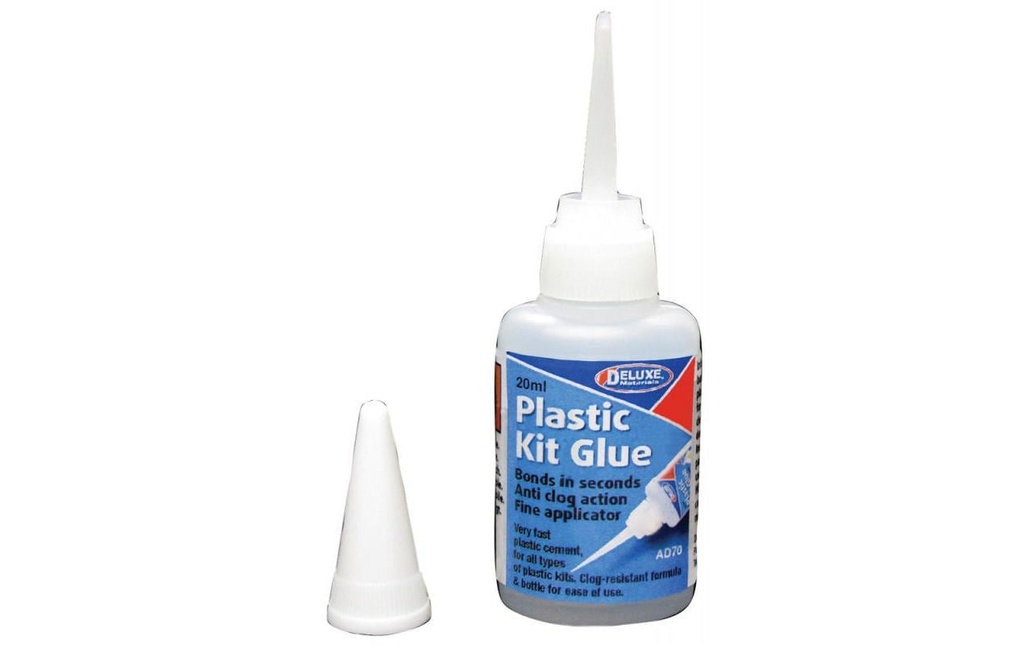 Deluxe Materials Colle pour modélisme Plastic Kit Glue 20 ml, Transparent