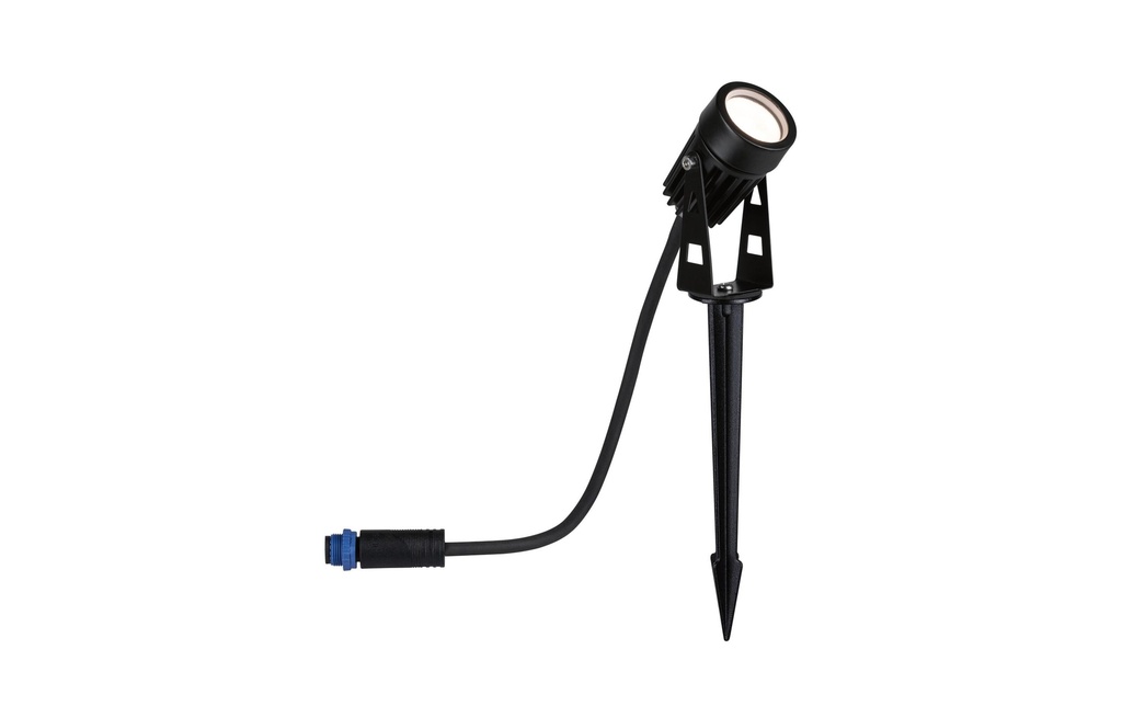 Paulmann Spot de jardin Plug & Shine IP65, 3000 K, 2 W, gris