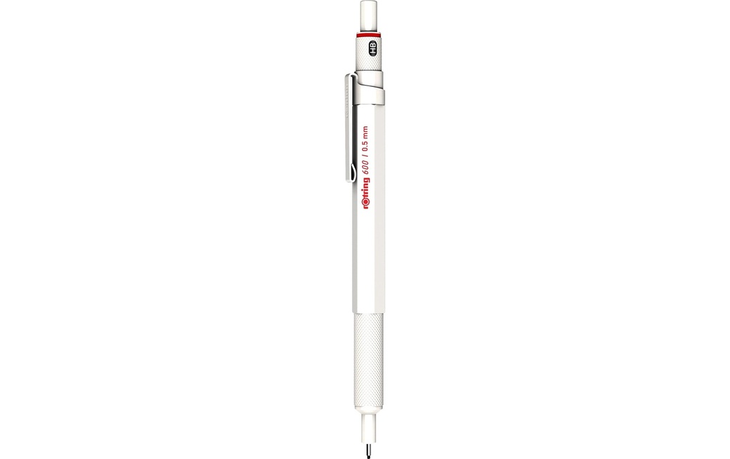 Rotring Porte-mines 600 0.5 Blanc métallisé