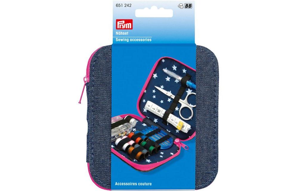 Prym Kit di cucito Boîte de voyage bleu jean/ rose