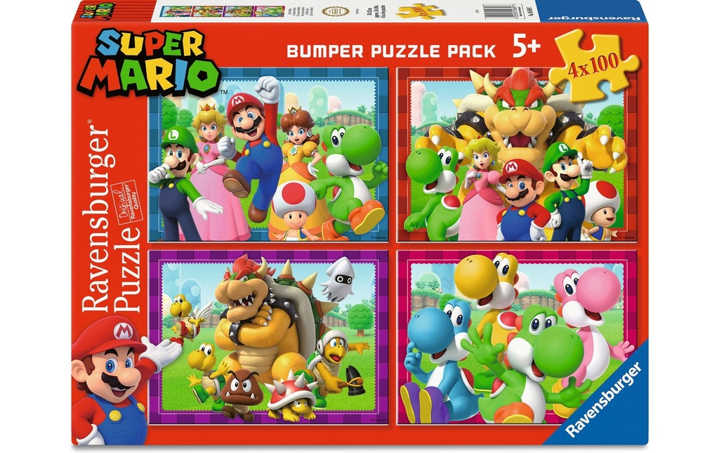 Ravensburger Puzzle pour enfants Super Mario 4x 100 pièces