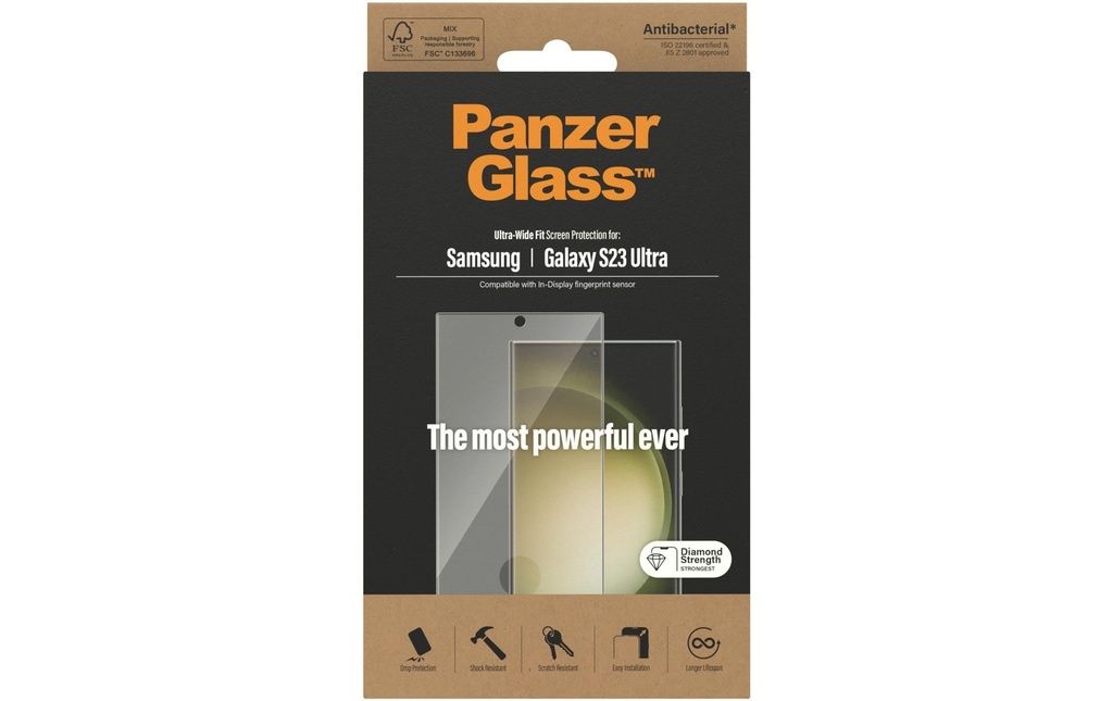 Panzerglass Protection d’écran Ultra Wide Fit Galaxy S23 Ultra