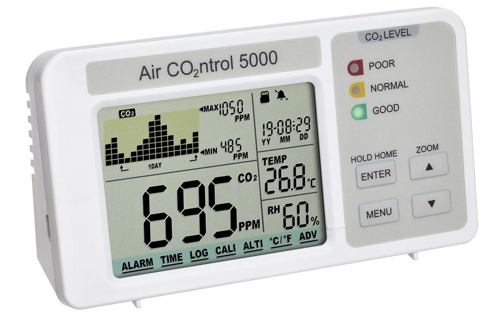 TFA Dostmann Moniteur de qualité de l'air CO2 Airco2ntrol 5000 Blanc