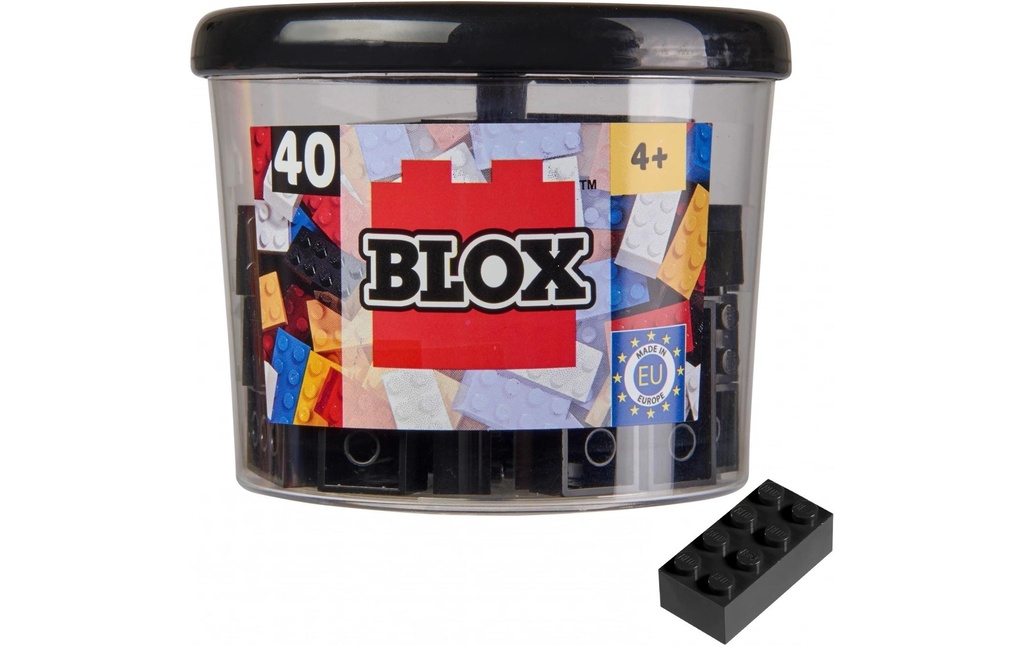 BLOX Briques 40 pierres noires de 8
