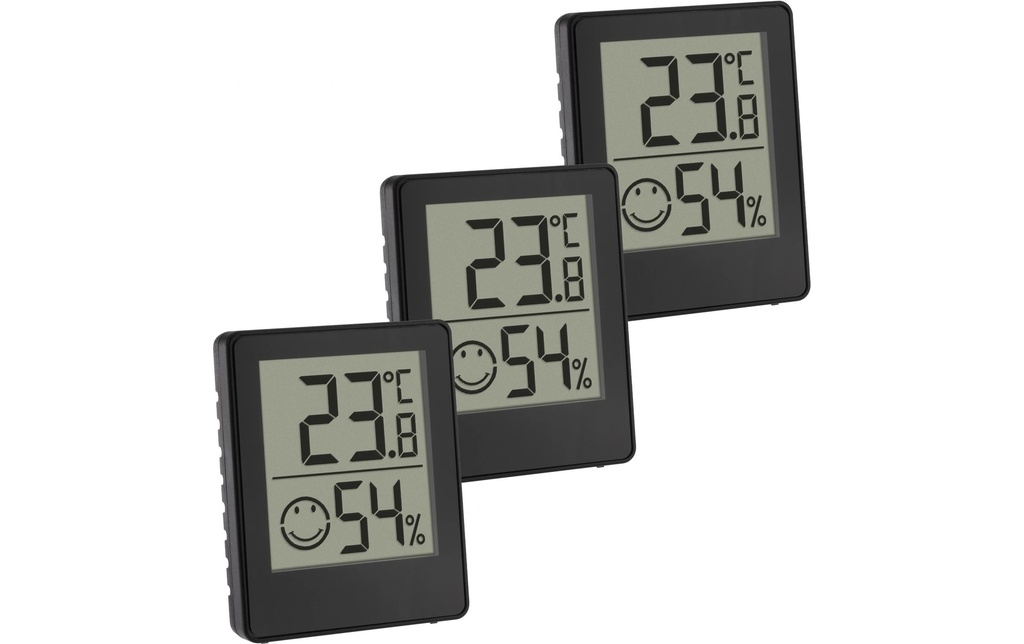 TFA Dostmann Thermo/hygromètre Numérique Lot de 3