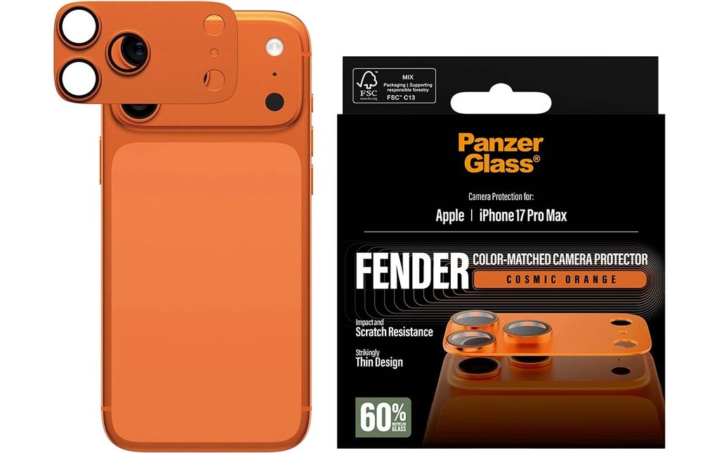 Panzerglass FENDER Camera Protector iPhone 17 Pro Max Cosmic Orange