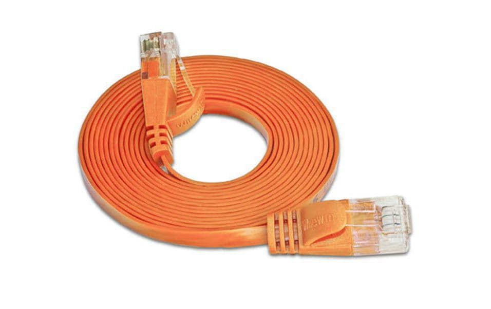 SLIM Câble patch slim RJ-45 - RJ-45, Cat 6, UTP, 5 m, Orange
