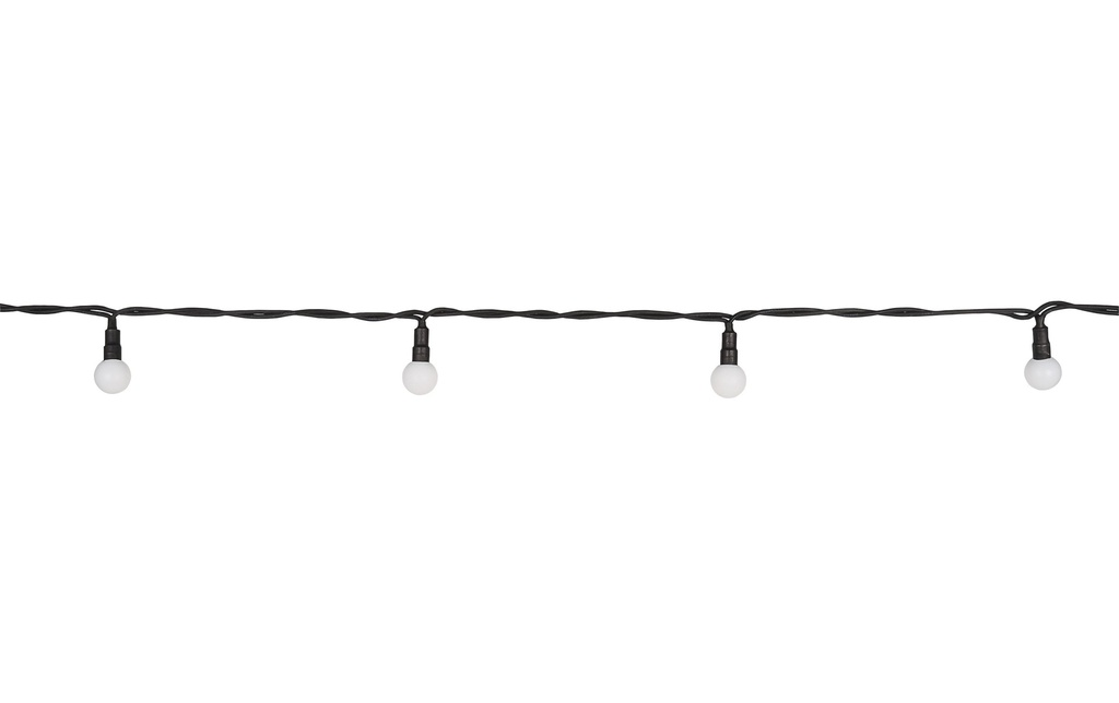 STEFFEN Guirlande lumineuse Gardenline 1000 cm, Blanc/Noir