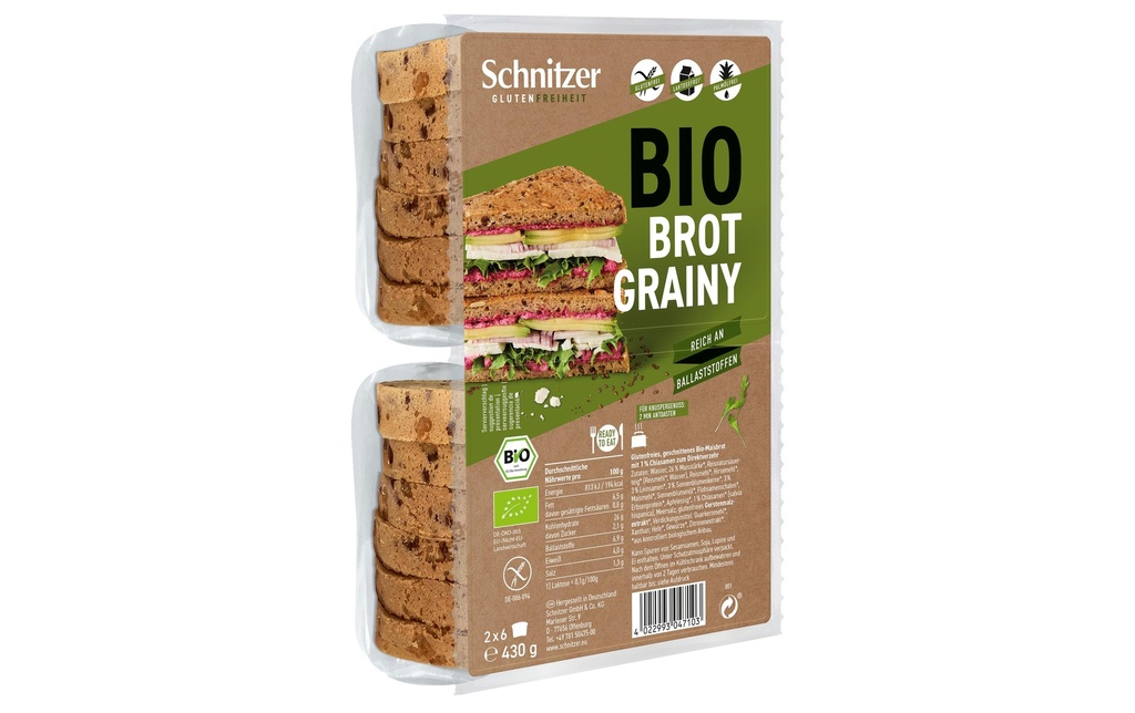 Schnitzer Bio Pain de mie aux céréales 430 g