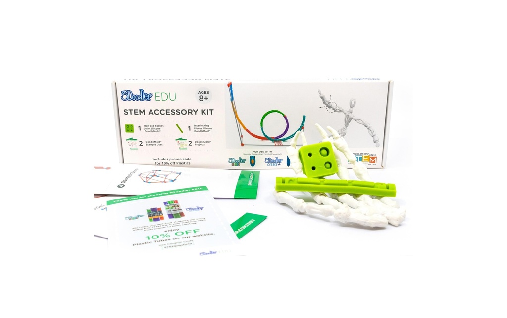 3Doodler Filament de stylo 3D Kit d'accessoires STEM Vert/Blanc