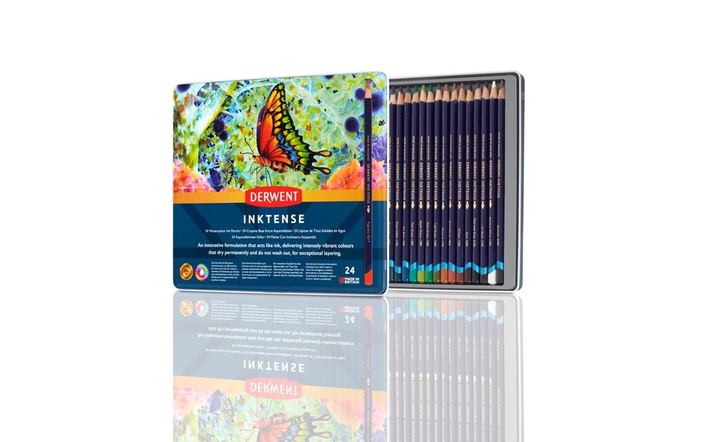 Derwent des crayons aquarelle solubles dans l'eau, 24 pièces