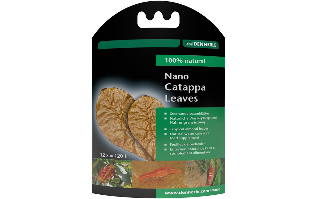 Dennerle Entretien de l'eau Nano Catappa Leaves, 12 x = 1200 l