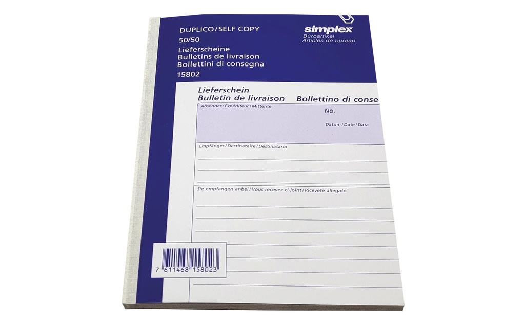 [266158020] SIMPLEX Bulletin de livraison A5 (50 pces)