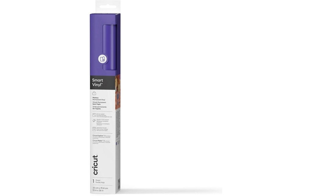 Cricut Film de vinyle Smart Permanent 33 x 91.4 cm, 1 Pièce/s, Violet