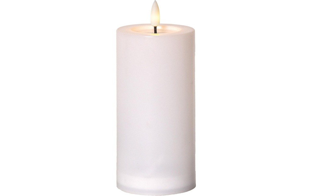 Star Trading Bougie solaire Flamme Saul 18 cm, blanc