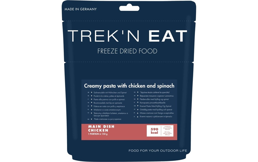Trek 'N Eat Plat principal Poulet à la crème, pâtes et épinards