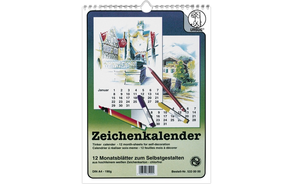 URSUS Calendrier de dessin A4