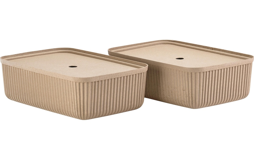 Zone Denmark Boîte de rangement Pulp L 2 pièces, Beige