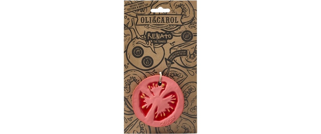 Oli&Carol Anneau de dentition Renato la tomate