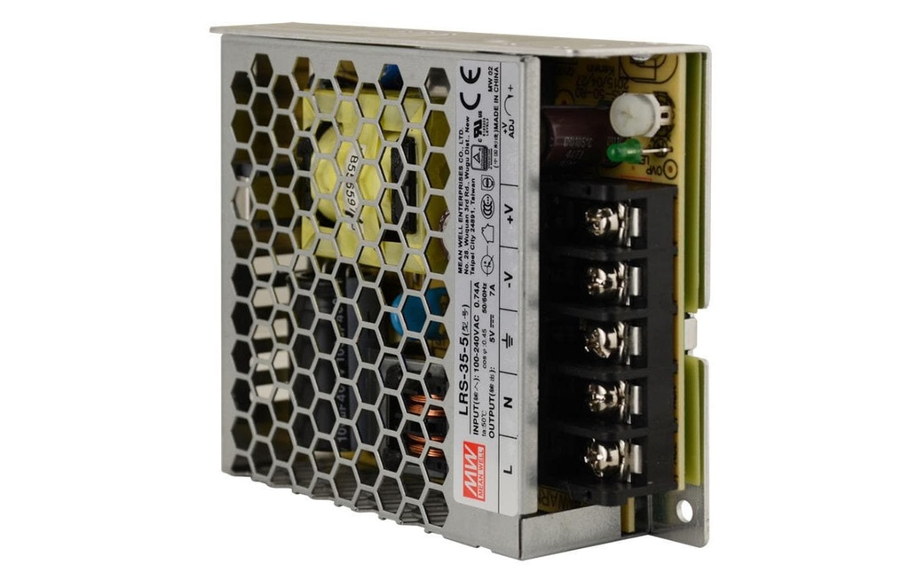 MeanWell Bloc d’alimentation en boîtier métallique LRS-35-5 35 W, 5 V