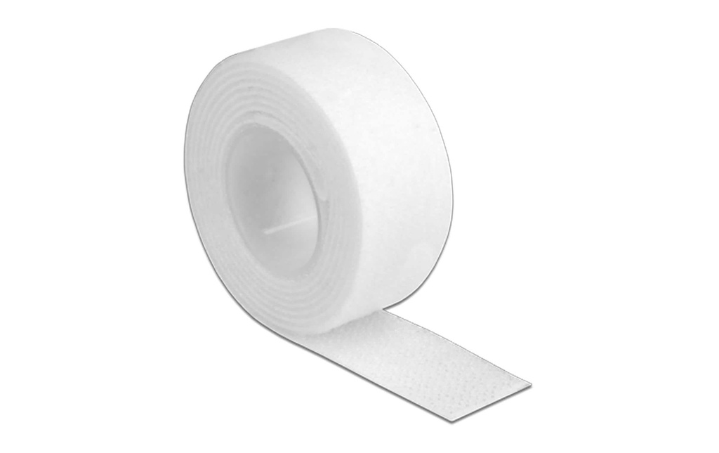 Delock Bande auto-agrippante 1m x 20 mm Blanc