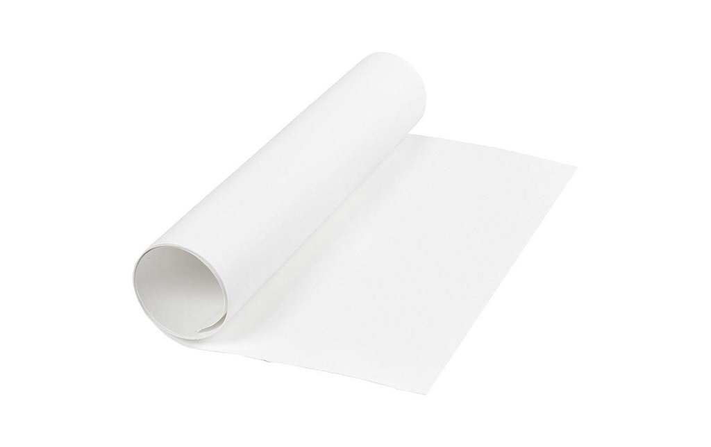 Creativ Company Papier similicuir Rouleau, 350 g, 1 pièce, blanc