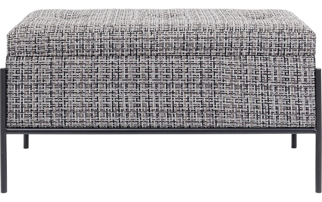 Kare Coffre-siège Buttons Storage B&W Petit, 80 cm, gris