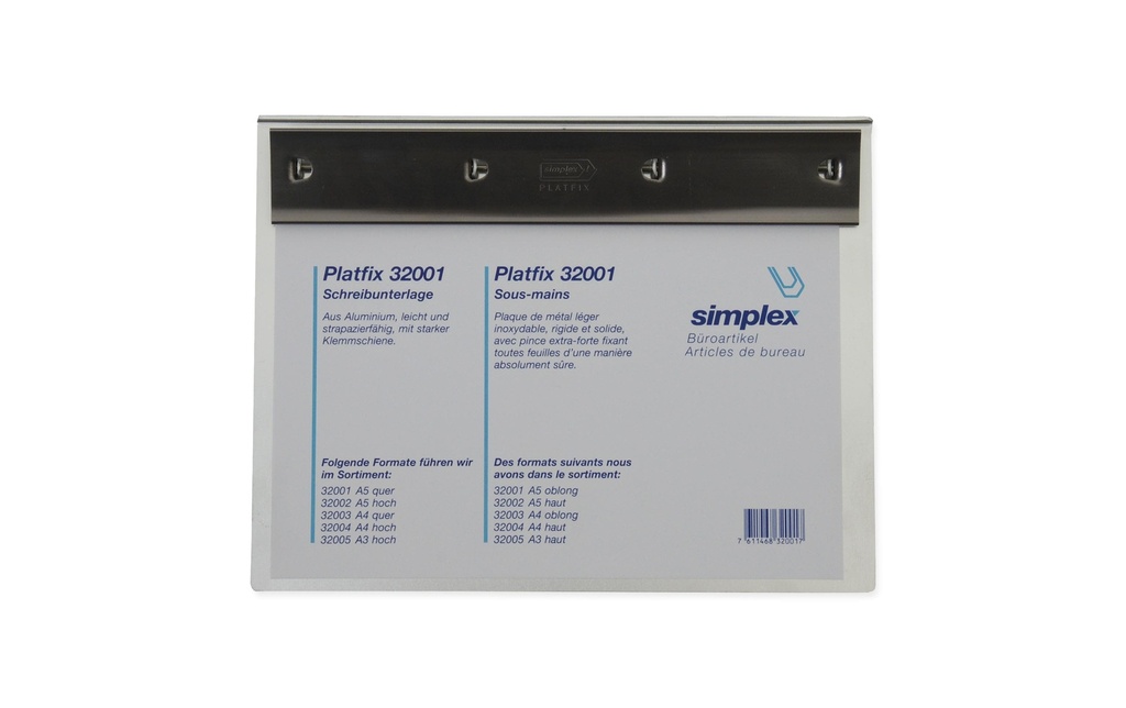 SIMPLEX Plaque écrire Platfix A5 long